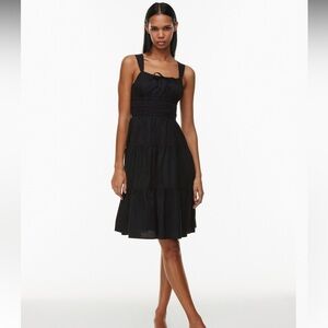 Aritzia Sunday Best Black Poplin Dress XS